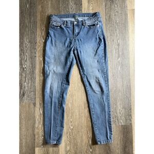 New York and company size 10 Blue denim skinny jeans